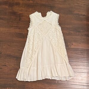 Hayden Cream Lace Formal Kids Dress
